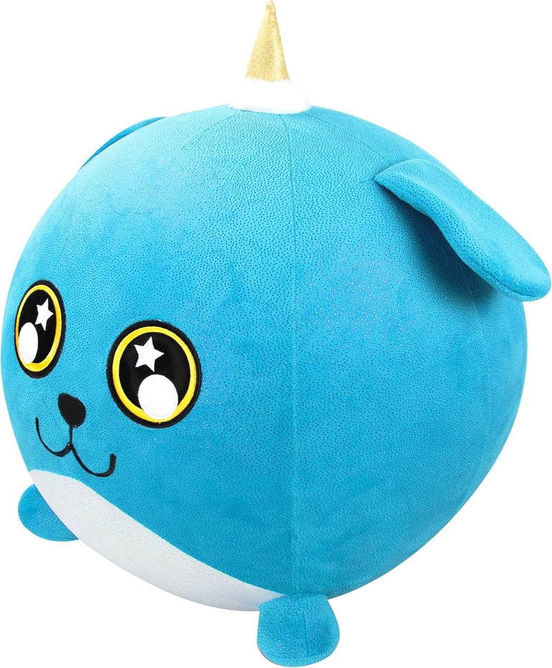 Biggies Inflatable Dog Plush Toy, Giant Squishy Cuddly Animal with Pump, Reusable Plush Ball in Surprise Box, POP Reveal Effect, Super Soft Toy for Kids Ages 3–10 – Eolo Fantasy Pets - Image 2