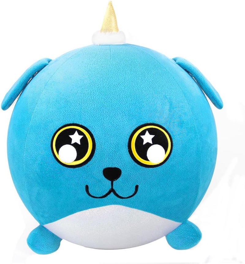 Biggies Inflatable Dog Plush Toy, Giant Squishy Cuddly Animal with Pump, Reusable Plush Ball in Surprise Box, POP Reveal Effect, Super Soft Toy for Kids Ages 3–10 – Eolo Fantasy Pets - Image 1