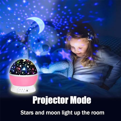 LOGROTATE Star Master Projector Night Light – Romantic LED Sky Projector Lamp with USB Cable – Colorful Rotating Galaxy Light for Bedroom, Kids, and Home Décor(Pink) - Image 4