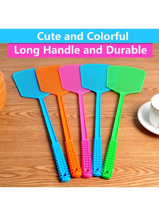 LifHap Plastic Heavy Duty Long Handle Fly Swatters, Pack of 5 - Image 2