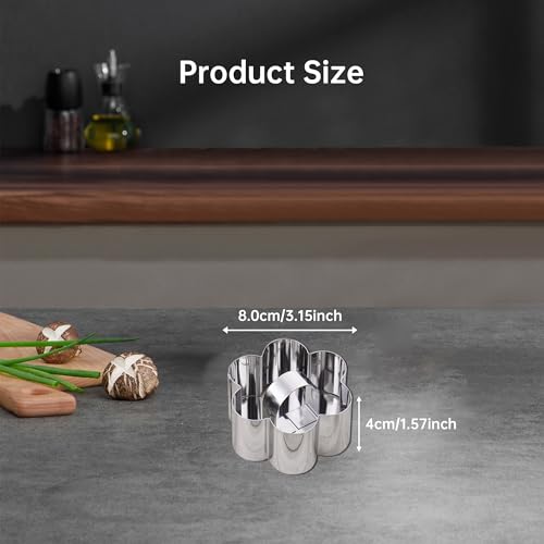 SWETON Cake Rings Cooking Rings Dessert Mousse Mold Stainless Steel with Pusher for Desserts Making (4PCS) - Image 2