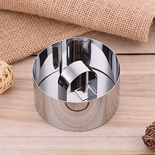 SWETON Cake Rings Cooking Rings Dessert Mousse Mold Stainless Steel with Pusher for Desserts Making (4PCS) - Image 3