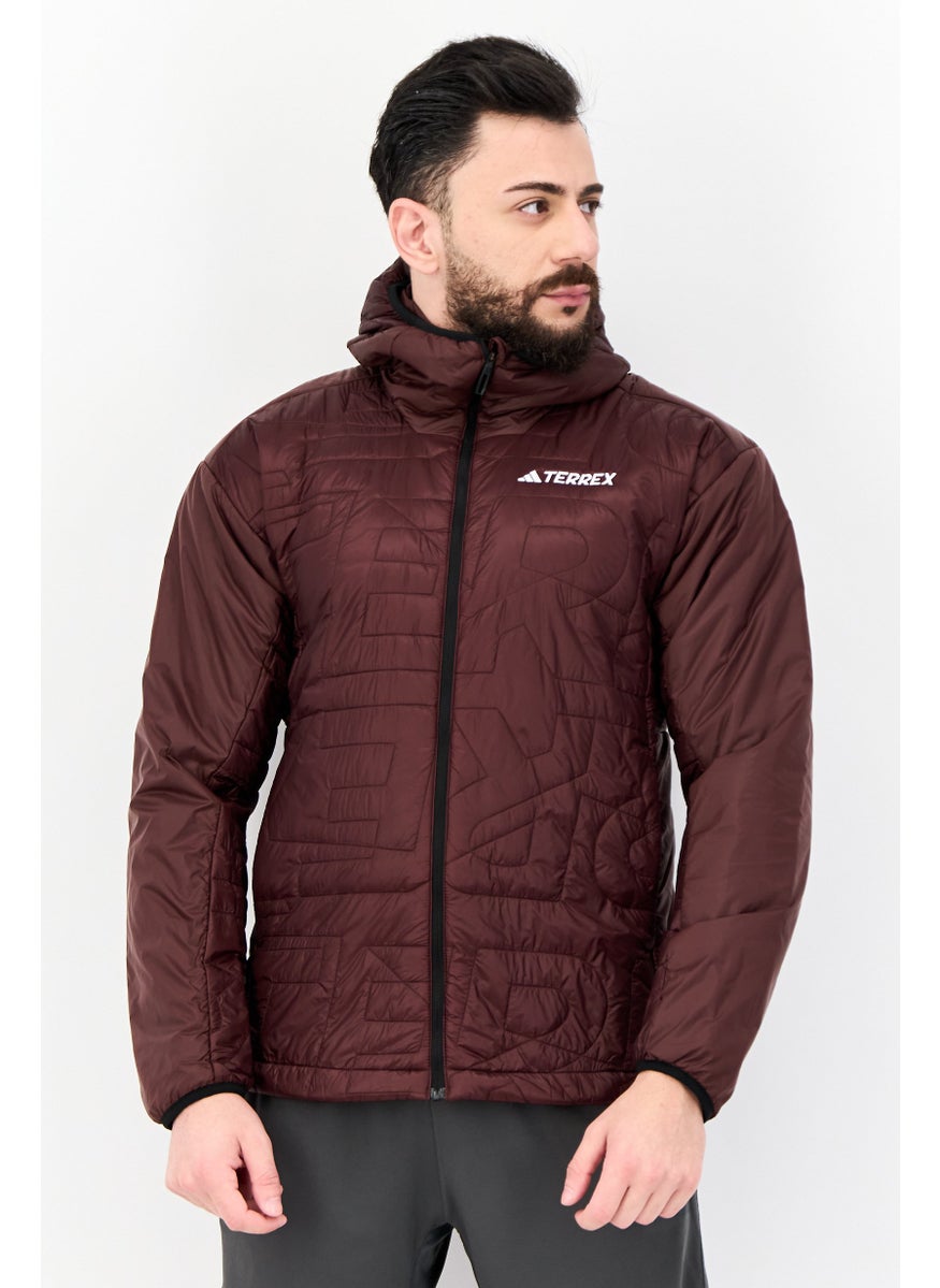 Adidas - Men Sporstwear Fit Long Sleeves Training Jacket, Brown - Image 1
