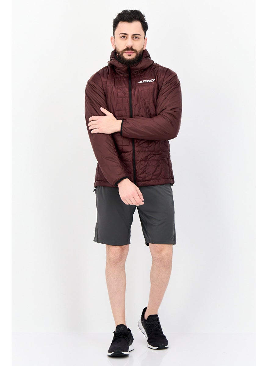 Adidas - Men Sporstwear Fit Long Sleeves Training Jacket, Brown - Image 1
