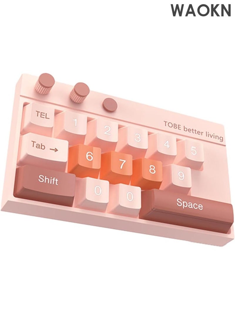 WAOKN High Imitation Keyboard Design Temporary Parking Stickers - Anti-Fade UV Resistant Car License Plate Number Decals - Self-Adhesive Fluorescent Pink Vinyl Signs for Windshield/Dashboard - Easy to Apply & Remove（Pink). - Image 1