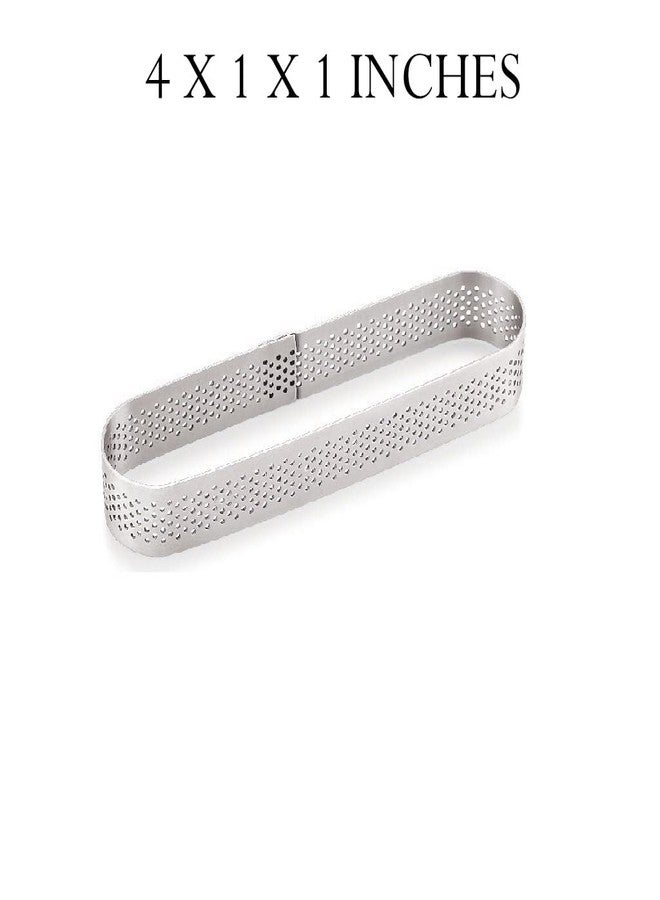 CAKE DECOR™ Stainless Steel Perforated Oval Tart Cake Ring – 4 Inch - Image 3
