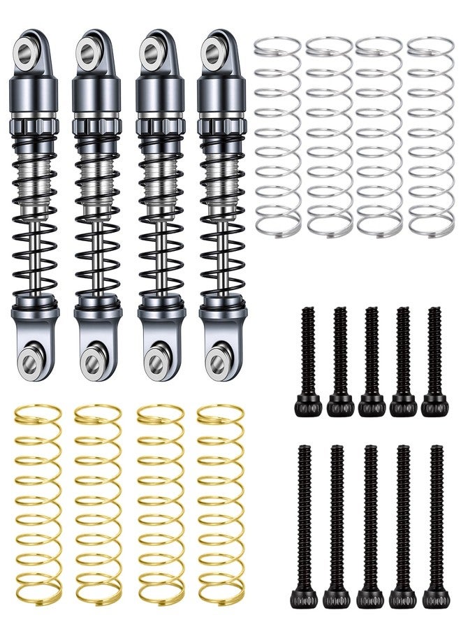 RCLIONS ممتص صدمات من الألومنيوم من RCLIONS بمقياس 1/30 لسيارة SCX30 22 مم، قطع غيار ترقية لسيارات الزحف AXIAL SCX30 K10 JLU RC (تيتانيوم) - Image 4
