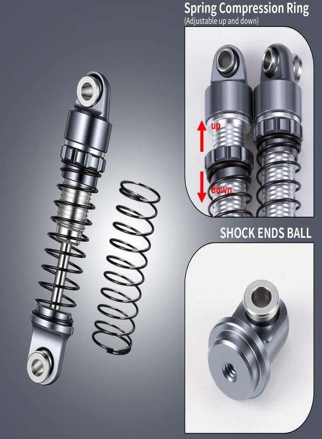 RCLIONS ممتص صدمات من الألومنيوم من RCLIONS بمقياس 1/30 لسيارة SCX30 22 مم، قطع غيار ترقية لسيارات الزحف AXIAL SCX30 K10 JLU RC (تيتانيوم) - Image 2