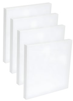 CRAFT MAGIC 4 Pack Craft Styrofoam Blocks 30 x 30 x 2cm Square Polystyrene Foam Bricks Smooth Foam Block for Sculpture Modeling DIY Arts Crafting Kids Class Floral Arrangement – White