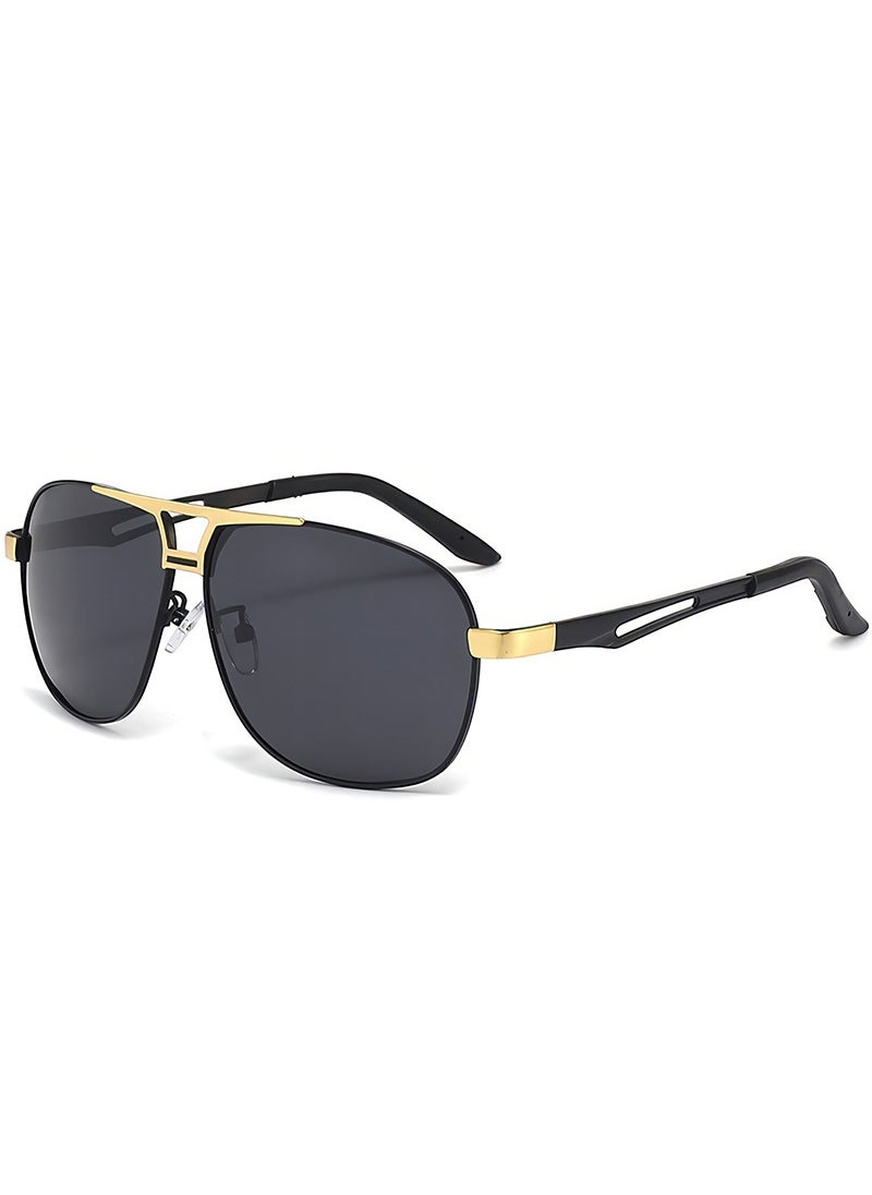 Gmisun - Men's Full Rim Polarized UV400 Aviator stainless Frame Sunglasses - Lens Size: 60 mm - Image 1