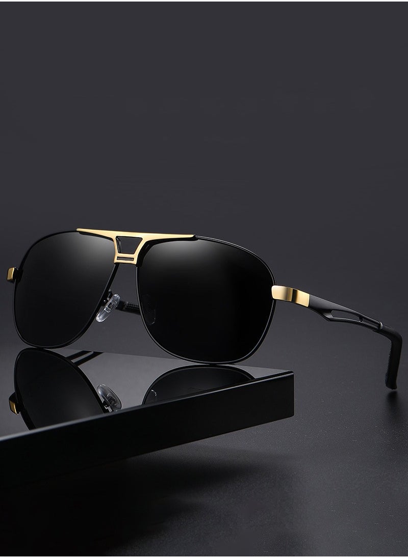 Gmisun - Men's Full Rim Polarized UV400 Aviator stainless Frame Sunglasses - Lens Size: 60 mm - Image 1