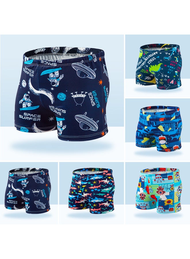 Loquat Cute Cartoon Children's Swimming Trunks Summer Boxer Swimming Trunks Boys Plus Size Hot Spring Pants Printed Quick-drying Beach Shorts-Color:Style 2- - Image 2