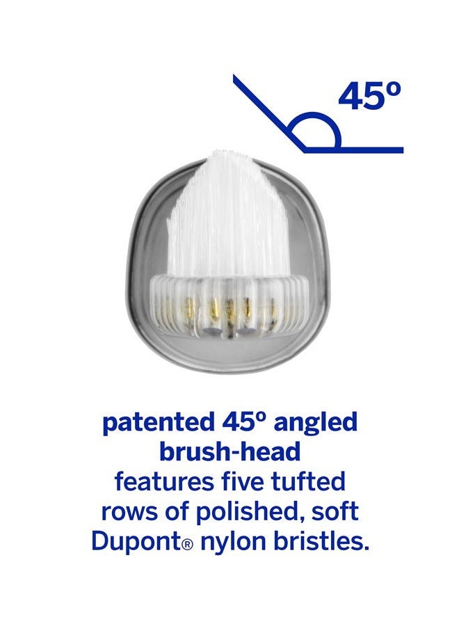 Supersmile Replacement Brush Heads for Zina45 Sonic Pulse Electric Toothbrush, Silver (Pack of 2) - Image 2