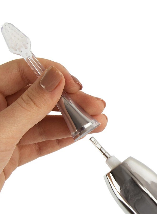 Supersmile Replacement Brush Heads for Zina45 Sonic Pulse Electric Toothbrush, Silver (Pack of 2) - Image 3