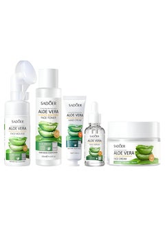 SADOER Aloe Vera Skin Care Set - Discover The Ultimate Skin Rejuvenation With Our Aloe Vera-Infused Skincare Collection, Designed To Hydrate, Soothe, And Nourish Your Skin For A Radiant Glow. 