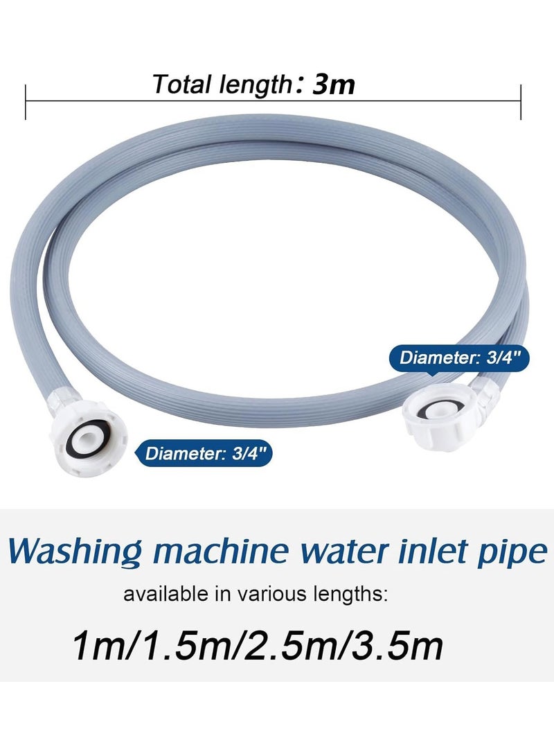 AiheArron 3 Meters Premium Quality Universal Washing Machine/Dishwasher Inlet Hose with 90 Degree Elbow,Adapter For Fully Automatic Washing Machine,Reliable Dishwasher Explosion-proof Extension Tube - Image 2