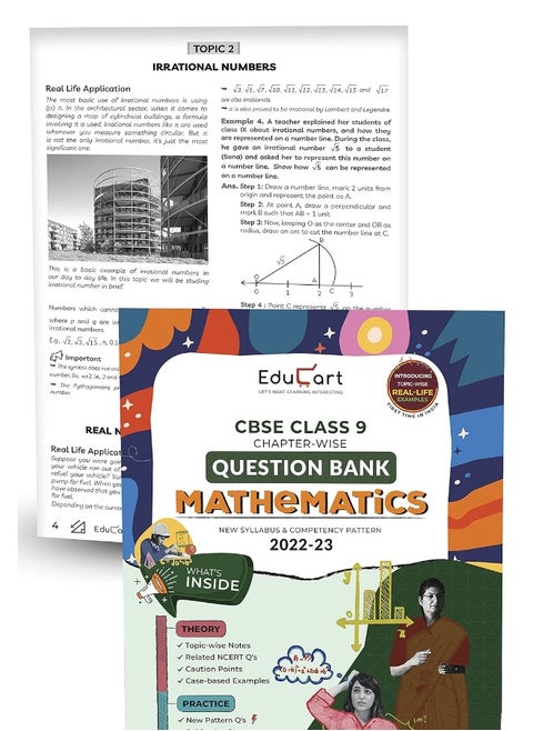 Educart CBSE Class 9 Combo of Science, SST and Maths Question Banks for 2022-23 (Includes Chapter wise Theory & Practice Questions 2023) Edubooks