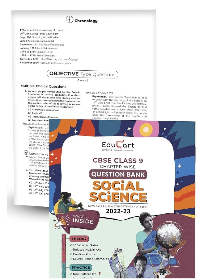 null - Educart CBSE Class 9 Combo of Science, SST and Maths Question Banks for 2022-23 (Includes Chapter wise Theory & Practice Questions 2023) Edubooks - Image 1