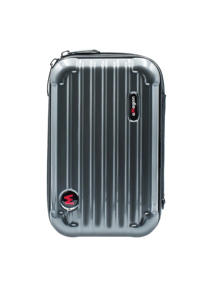 aMagisn Storage Case for Insta360 Ace Pro/Ace – Waterproof Hard Shell Bag with Shockproof Liner, Compatible with Insta360 X3, GO 3, GoPro, Osmo Action – Portable Travel Protective Camera Case with Wrist Strap(Grey)) - Image 3