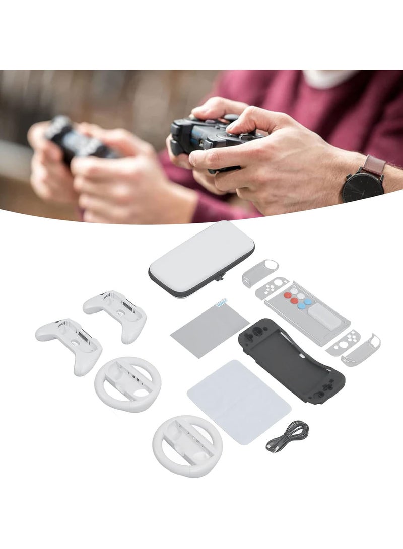 GGOOT Controller Carrying Case Bundle, 4 Bracket Precise Cutout Waterproof Screen Tempered Film Drop Resistant Scratch Proof Game Accessories Kit for Game Console - Image 4