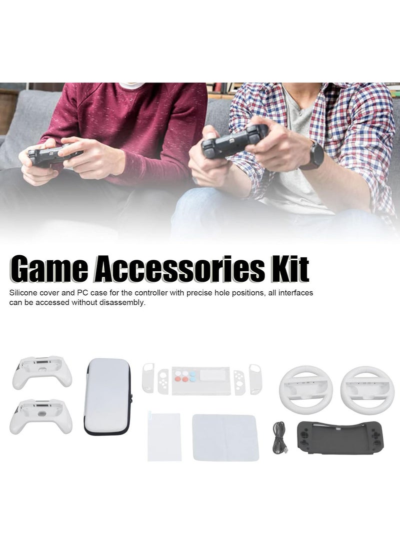 GGOOT Controller Carrying Case Bundle, 4 Bracket Precise Cutout Waterproof Screen Tempered Film Drop Resistant Scratch Proof Game Accessories Kit for Game Console - Image 3