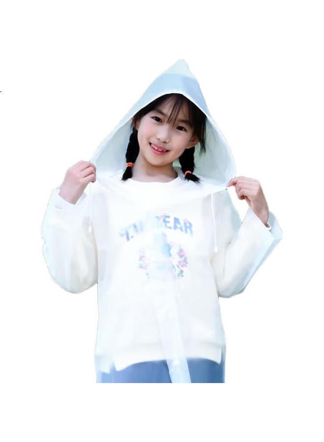 Deli Children'S Raincoat, Semi-Transparent Disposable Raincoat With Hood, Thickened Waterproof Poncho, Dl553011 - Image 2