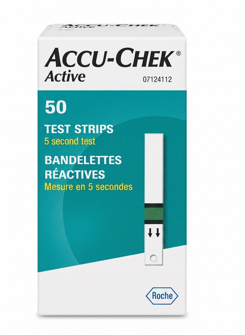 ACCU-CHECK ACTIVE Accu-Chek Active Blood Glucose Test Strips - 50 Count - Image 1