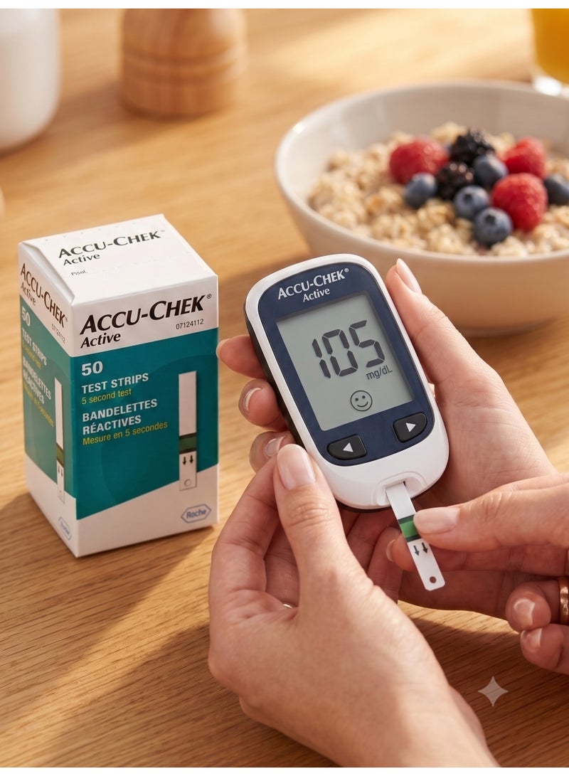 ACCU-CHECK ACTIVE Accu-Chek Active Blood Glucose Test Strips - 50 Count - Image 2