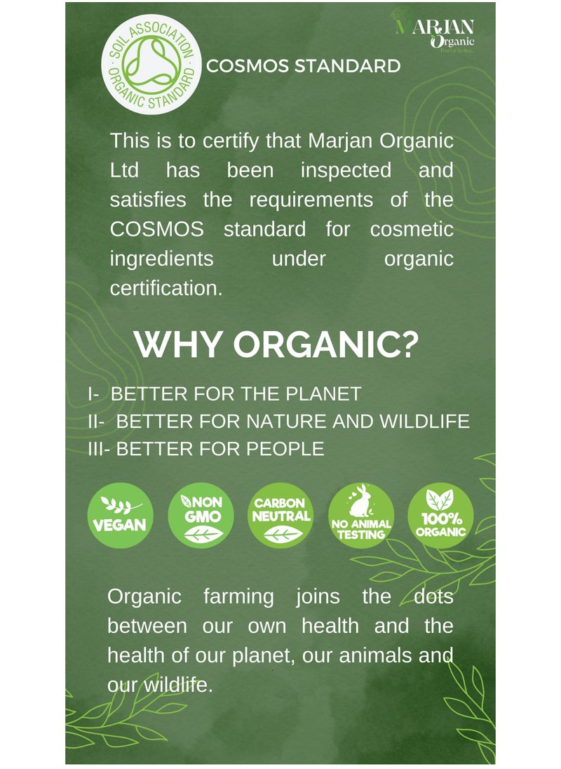 MARJAN ORGANIC Jojoba Oil 10ml - Certified Organic - 100% Pure Cold Pressed Unrefined - For Hair Growth, Dandruff, Beard, Face, Body, Dry Skin, Nails - Deeply Moisturizing - For Men & Women  - Image 4