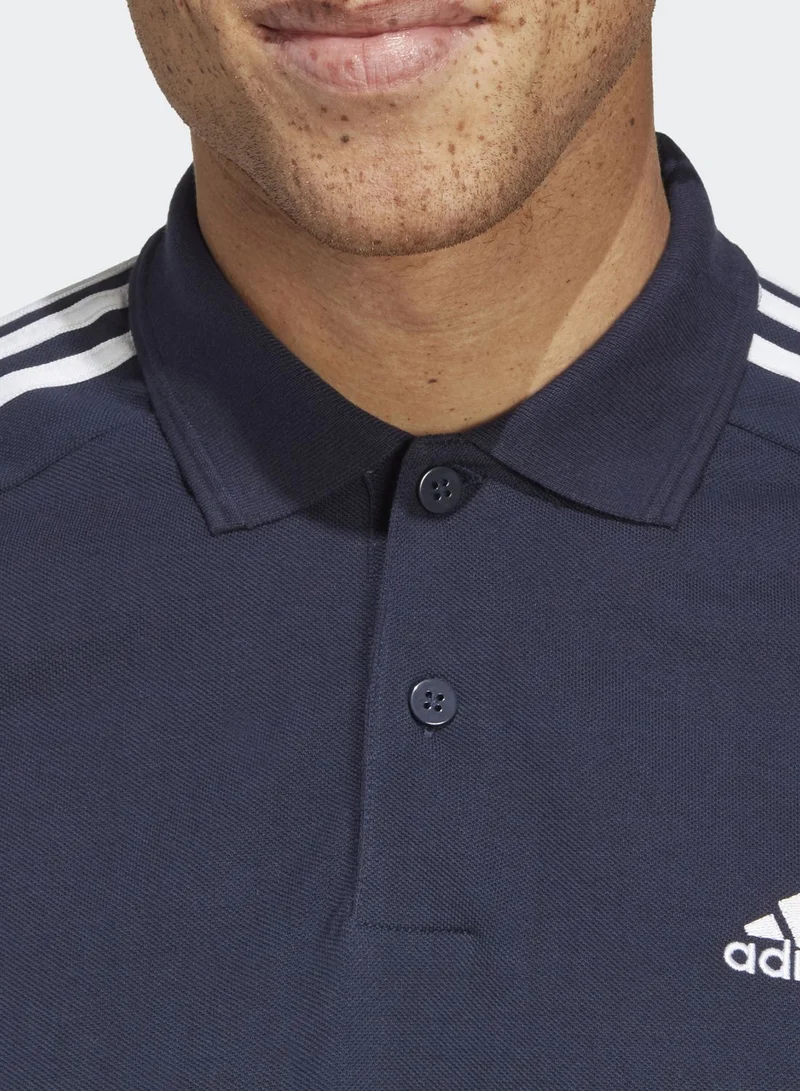 Adidas 3 Stripes Pique Logo Polo