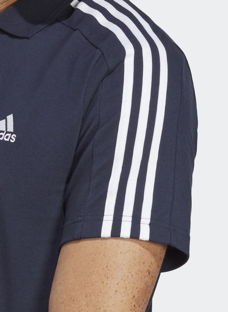 Adidas 3 Stripes Pique Logo Polo