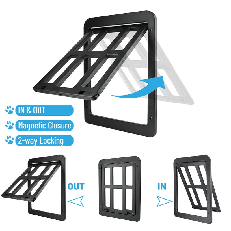 Pet Screen Door Dog and Cat Flap Door for Screen Door In Out 2-Way Locking Pets Doors - Image 5