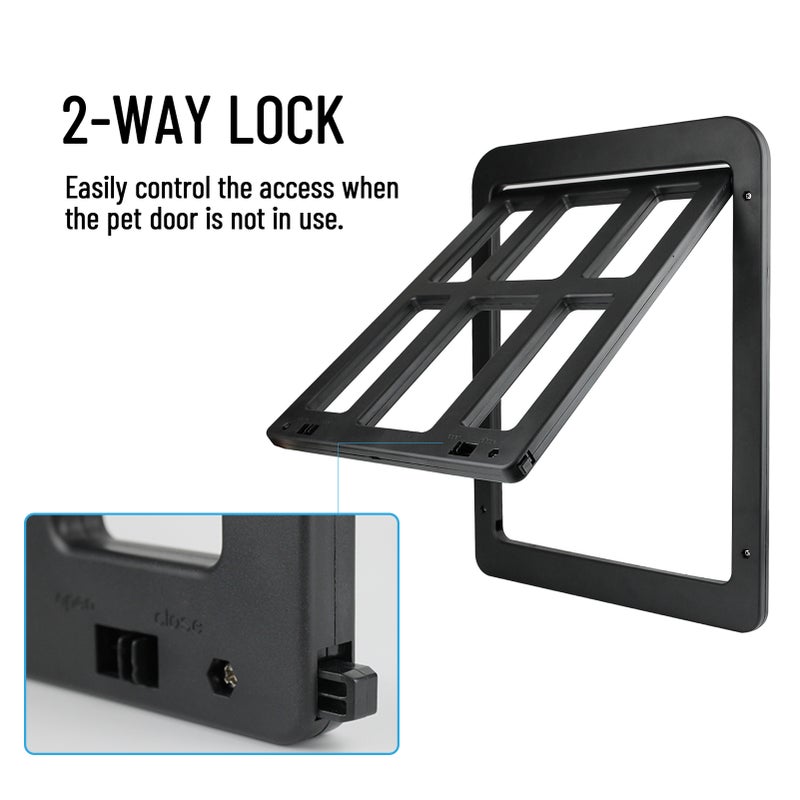 Pet Screen Door Dog and Cat Flap Door for Screen Door In Out 2-Way Locking Pets Doors - Image 4
