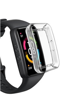 Generic case HUAWEI Band 6 Protective Case Flexible TPU Case Soft Frame Shock Resistant - Transperent 