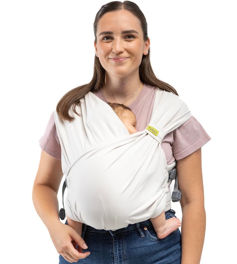 HOLACA Boba Bliss Pre-Wrapped Baby Carrier with Buckle - Newborn to 7-35 lbs Light, Breathable & Easy to Adjust Hybrid Infant Sling & Toddler Carrier - Certified Hip-Healthy for 0-18 Months - Organic Stone - Image 1
