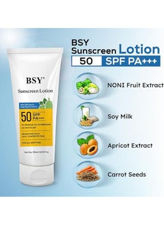 BSY Noni Sunscreen Lotion | Spf 50 Pa+++ | Noni And Soy Milk Extract | No White Cast | Broad Spectrum Uva/Uvb | For All Skin Types | For Women & Men - 60Ml  - Image 4