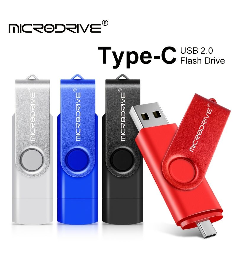 محرك أقراص فلاش USB 2.0 أزرق سعة 8 جيجابايت، دوار بزاوية 360 درجة، فائق الصغر والحمل، خفيف الوزن، قابل للتوصيل والتشغيل الفوري، نقل بيانات عالي السرعة - Image 1