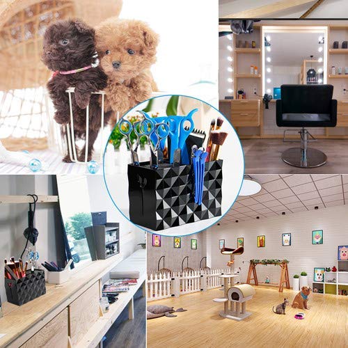 JIAKAI Professional Salon Scissors Box for Stylist Scissors Rack Holder Case. Hairdressing Combs Clips Storage Box (Black) - Image 4