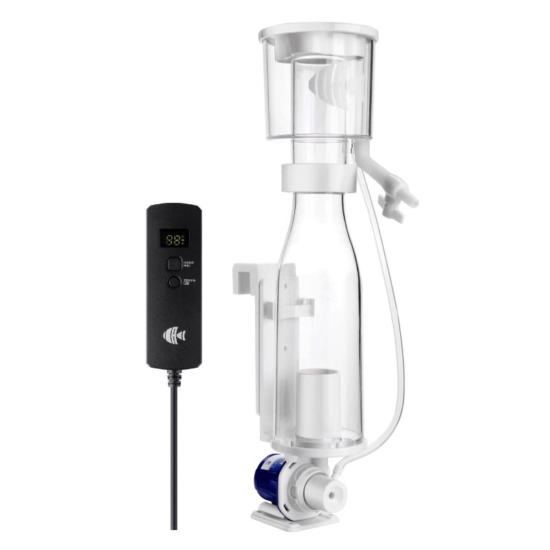 IOAOI Protein Skimmers for Saltwater Aquariums, Hang On Protein Skimmer for Fish Tanks up to 80 Gallons, DC Pinwheel Pump with Controller, Not for Rimmed Tank - Image 1