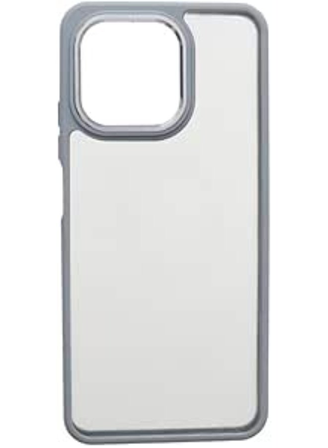 غطاء خلفي بلاستيكي وسيليكون لهاتف Realme C53/Note50 - رمادي - Image 1