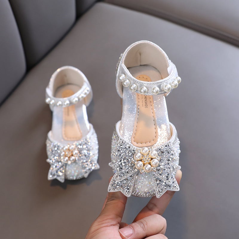 Girl'S Shoes Princess Shoes 2022 Children'S Shoes Soft Sole Sandals Girl Baby'S Rhinestone Crystal Summer Shoes - Image 3