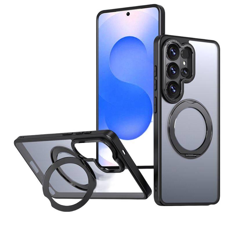 غطاء MagSafe | حامل قائم | Cyan TPU+Acrylic | لـ Samsung S26 Ultra / Samsung S26 - Image 2