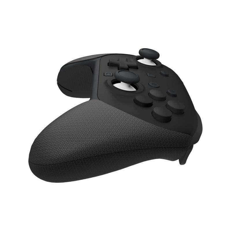 playvital for Nintendo Switch 2 Pro Controller Grip - Anti-Slip PU Grip Skin with Silicone Back Button Cover for Switch 2 Pro Controller Accessories, Sweat-Absorbent - Hexagonal Textured Black - Image 4