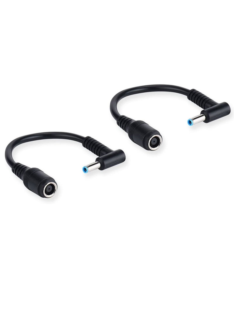 Ntech AC Power Cord Charger Laptop Adapter Tip Connector Converter for HP Stream Specter Pavilion Envy EliteBook Split Chromebook ProBook ProBook EliteBook Folio Female 7.4x5.0mm to 4.5x3.0mm [ 2 Pack - Image 1