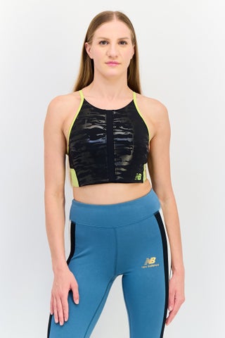 Women Sportswear Fit Brand Logo Training Bra, Black