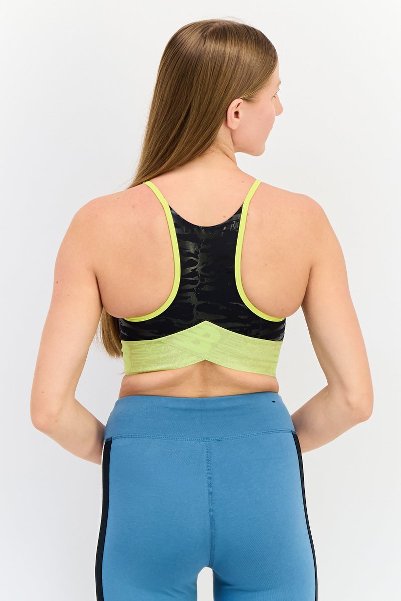 New Balance Women Sportswear Fit Brand Logo Training Bra, Black - Image 3