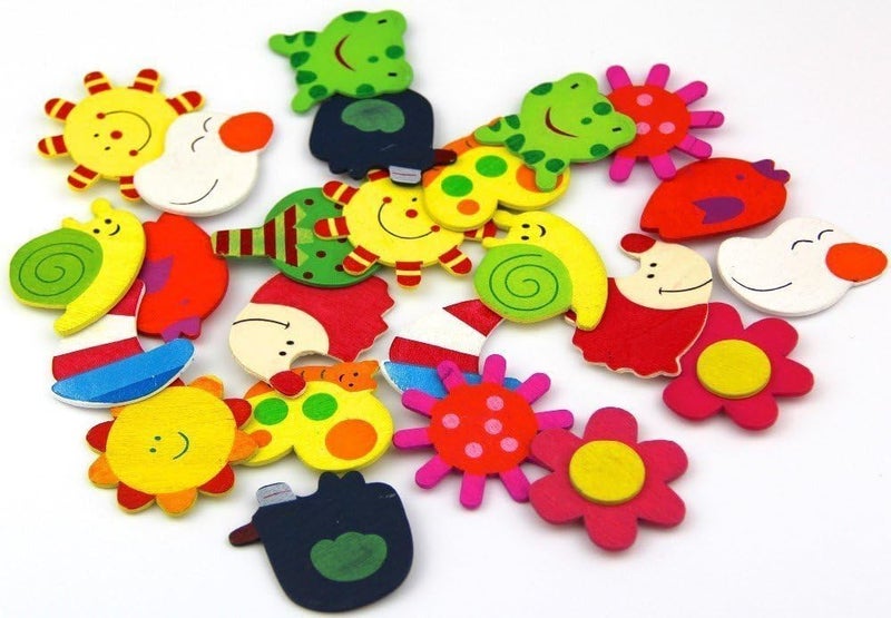 CraftDev Wooden Nature Theme Magnets - Set of 40, Multicolour - Image 4