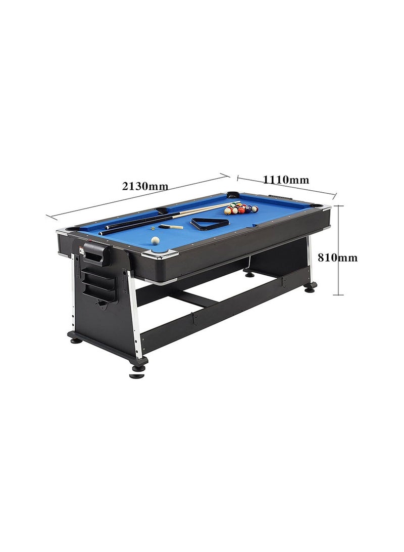 Cool Baby 3-in-1 Multi Game Table 7FT – Convertible Pool Table, Table Tennis & Air Hockey – Heavy-Duty Engineered Wood Home Entertainment Game Table – Blue - Image 2