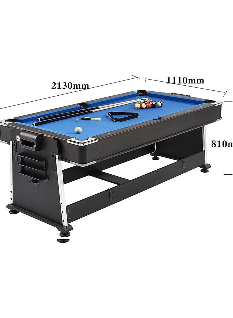 Cool Baby 3-in-1 Multi Game Table 7FT – Convertible Pool Table, Table Tennis & Air Hockey – Heavy-Duty Engineered Wood Home Entertainment Game Table – Blue - Image 4