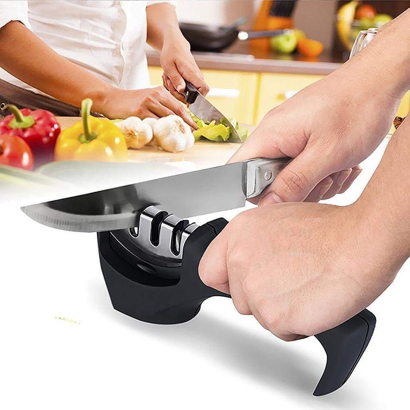 Japti portable manual multifunctional knife sharpener Tool with Removable Head Grinder for Fine Grinding Coarse Grinding Ceramic Grinding for kitchen home1 pcsmulticolour 3 stage knife sharpener - Image 3